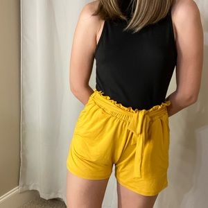 yellow shorts